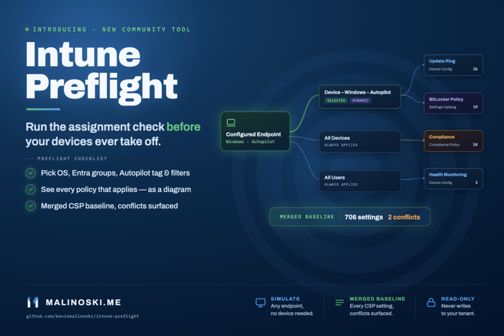 Introducing Intune Preflight: Simulate Your Endpoint’s Merged Baseline Before You Deploy